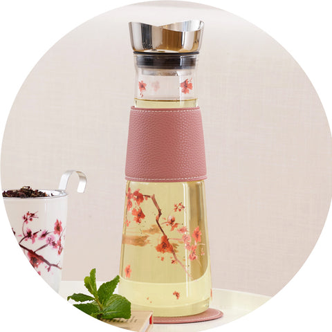 Tee- / Kaffeezubereiter aus Glas inkl. Edelstahlsieb Eve Cherry Blossom Eigenart