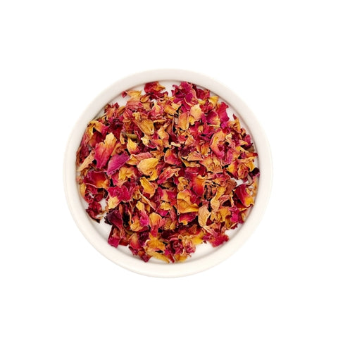 Rosenblütenblätter geschnitten Tee und Kräutergalerie